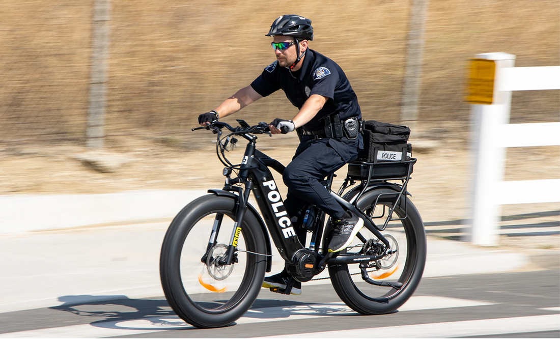 A police officer riding the ATR 528 Police eBike